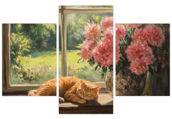 Kép - Macska az ablakban (90x60 cm)