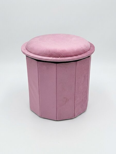 Sinsay - Bársony puff-asztal tárolófunkcióval - pasztellpink