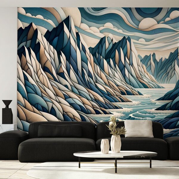 Fotótapéta - Vad folyó hegyek között (147x102 cm)