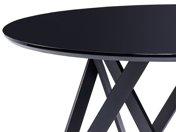 Étkezőasztal OXHILL Fekete 120 cm 120 cm