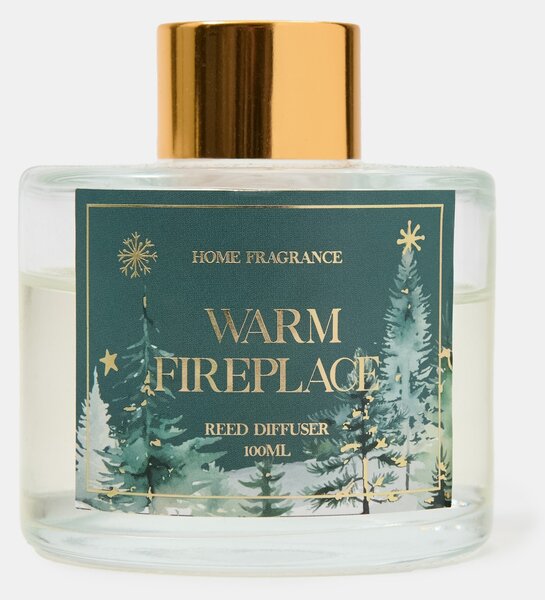 Sinsay - Karácsonyi illatosító diffúzor pálcikákkal Warm Fireplace - zöld