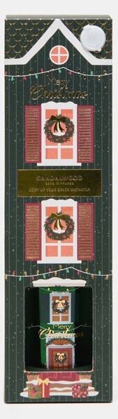 Sinsay - Karácsonyi illatosító diffúzor pálcikákkal Sandalwood - zöld