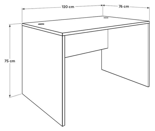 Íróasztal, 120 cm – Cms-712-Dd-1