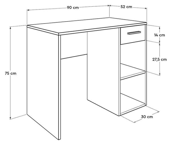 Íróasztal, 90 cm – Cms-505-Aa-1