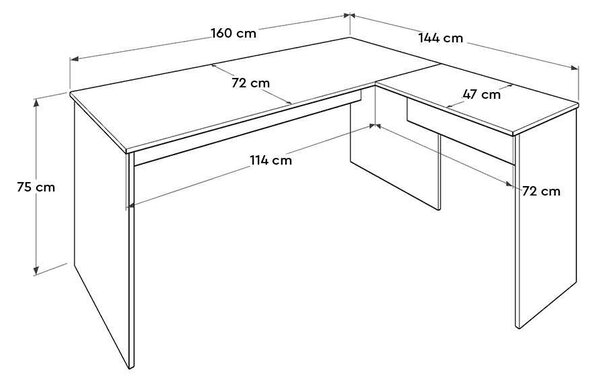 Íróasztal, 160 cm – Rms-320-Ax-1