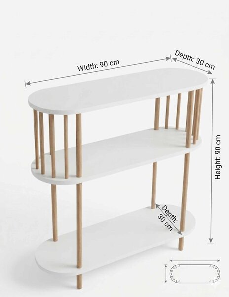 Komód, fehér, 90 cm – Peka-0119