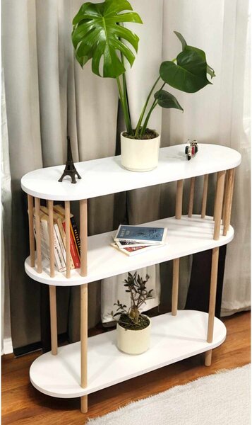 Komód, fehér, 90 cm – Peka-0119