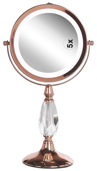 Sminktükör LED MAURY Rose gold