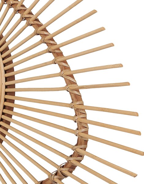 Falitükör BARIO 63 cm 45 cm Bambusz Természetes
