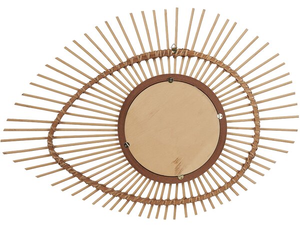 Falitükör BARIO 63 cm 45 cm Bambusz Természetes