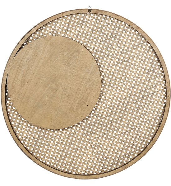 Falitükör PALAU 60 cm 60 cm Rattan Természetes
