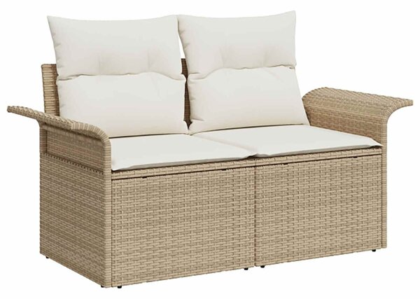 VidaXL Kanapé Szett 8 db Beige és Krémszínű Poli rattan és acél