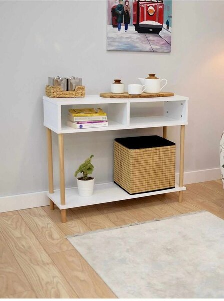 Komód, fehér, 90 cm – Peka-0019