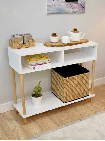 Komód, fehér, 90 cm – Peka-0019