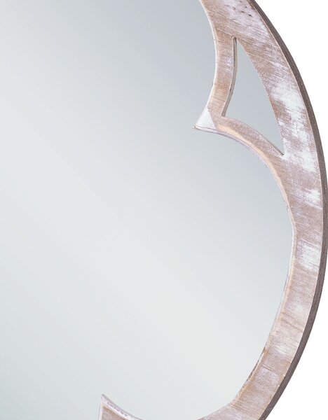 Falitükör MONCLOVA 60 cm 60 cm Fenyőfa Világosbarna