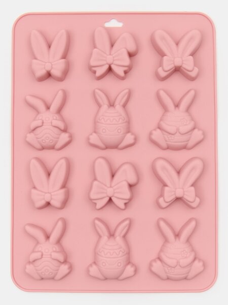 Sinsay - Szilikon bonbon forma húsvéti mintával - pasztellpink