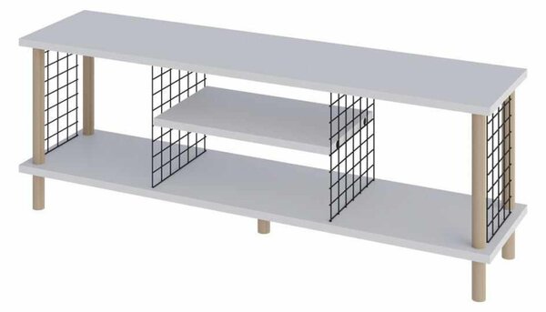 TV-állvány, fehér, 120 cm – Peka-0048