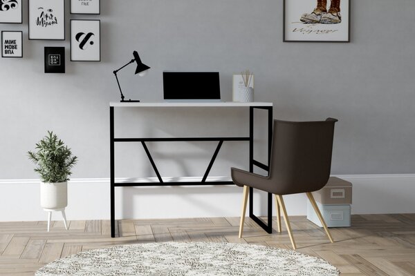 Monea íróasztal, fehér, 90 cm