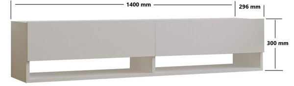 Arges TV-állvány, fehér, 141 cm