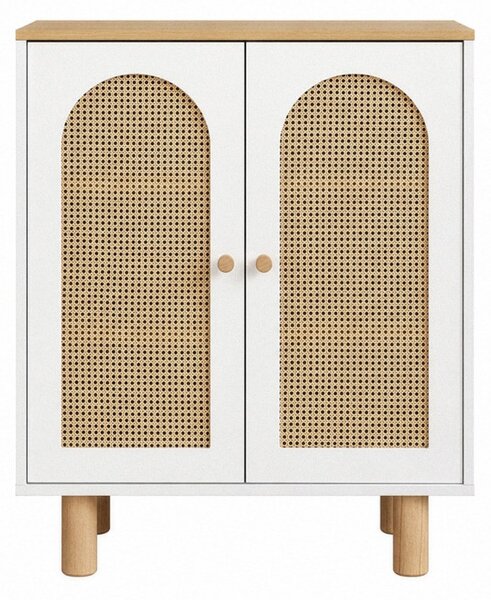 Bohem komód, fehér-tölgy, 90 cm
