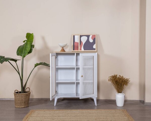 Calvin komód, fehér-tölgy, 90 cm