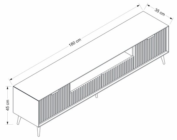 TV-állvány, 180 cm – TR506MNR1156