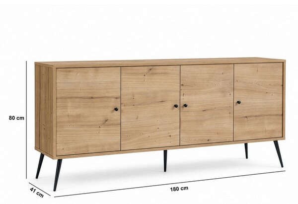 Calvin komód, tölgy, 180 cm – TR277WLN1124