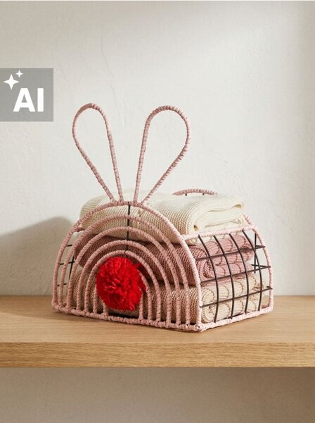 Sinsay - Tárolókosár fülekkel - pasztellpink