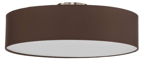 Lindby mennyezeti világítás Sebatin, Ø 50 cm, világosbarna, szövet, E27, dimmelhető, Barna / rozsda, Hálószoba, Textil / szövet / selyem, Modern