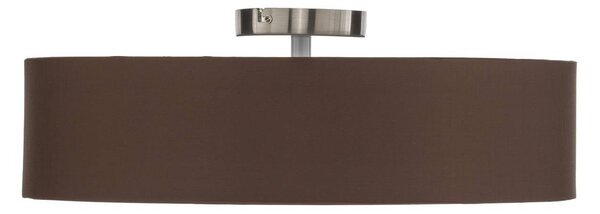 Lindby mennyezeti világítás Sebatin, Ø 50 cm, világosbarna, szövet, E27, dimmelhető, Barna / rozsda, Hálószoba, Textil / szövet / selyem, Modern