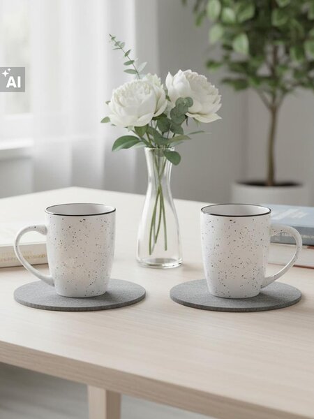 Sinsay - Bögreszett finom pettyes mintával – 2 darab - fehér