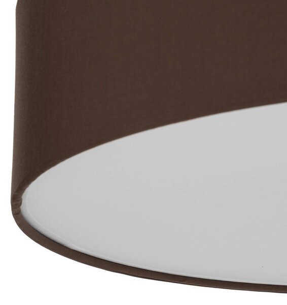 Lindby mennyezeti világítás Sebatin, Ø 50 cm, világosbarna, szövet, E27, dimmelhető, Barna / rozsda, Hálószoba, Textil / szövet / selyem, Modern