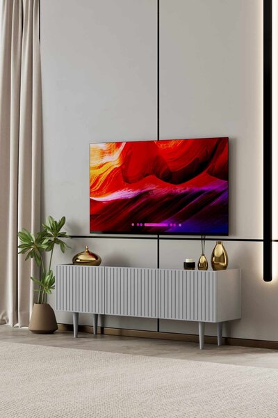 Capella TV-állvány, világosszürke, 120 cm