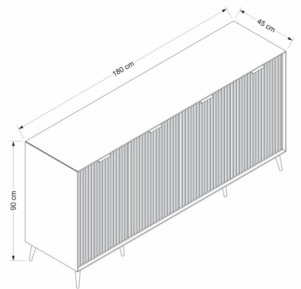 Komód, 180 cm – TR506MNR1317