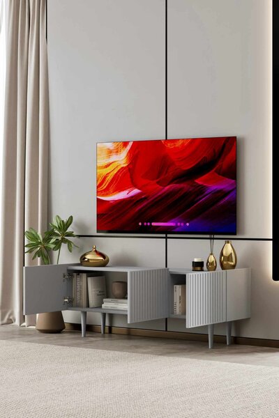 Capella TV-állvány, világosszürke, 120 cm