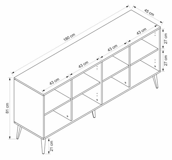 Prime komód, homokkő, 180 cm – TR506MNR1322
