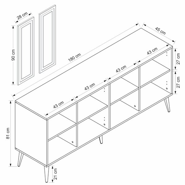 Prime komód, homokkő, 180 cm – TR506MNR1327