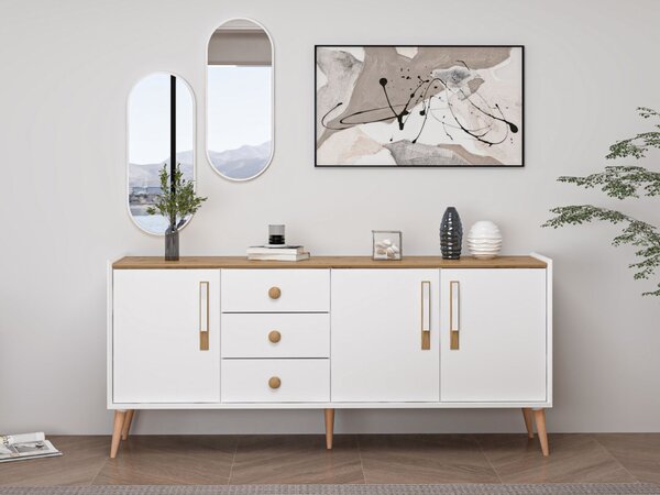 Mitra komód, fehér, 180 cm – TR506MNR1328