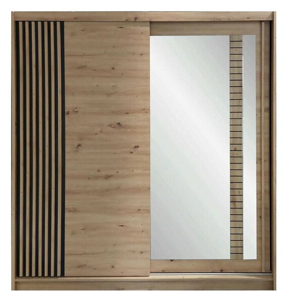 Gardróbszekrény Reno 119, Laminált forgácslap, 215x200x59cm, Artisan tölgy