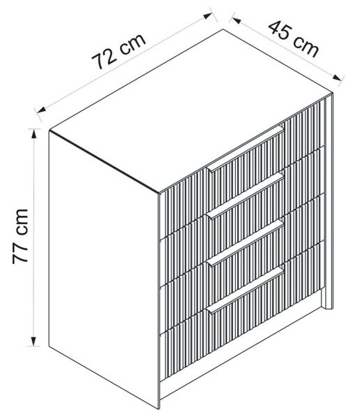 Kale komód, 72 cm – TR506MNR1516