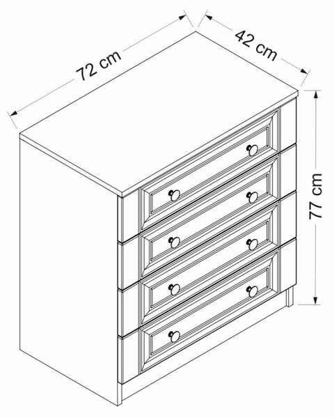 Kale komód, 72 cm – TR506MNR1525