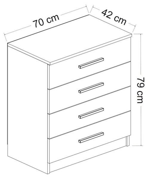 Kale komód, 70 cm – TR506MNR1528