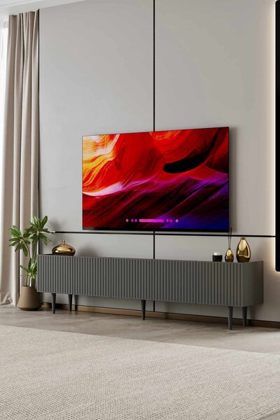 Capella TV-állvány, szürke, 200 cm