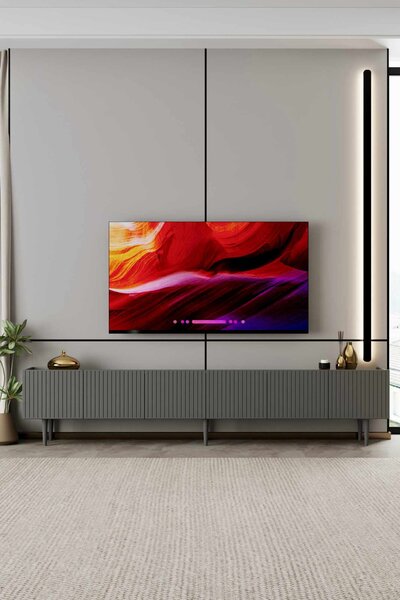 Capella TV-állvány, szürke, 240 cm