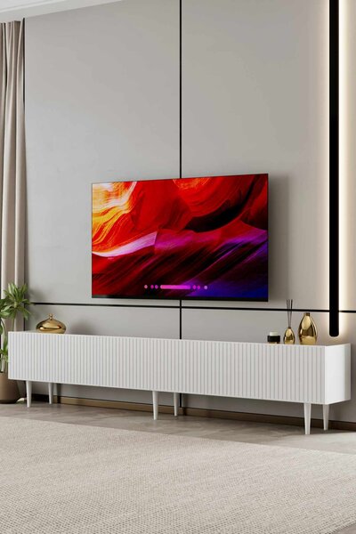 Capella TV-állvány, fehér, 240 cm