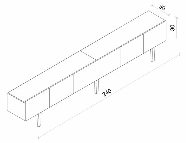 Capella TV-állvány, kék, 240 cm