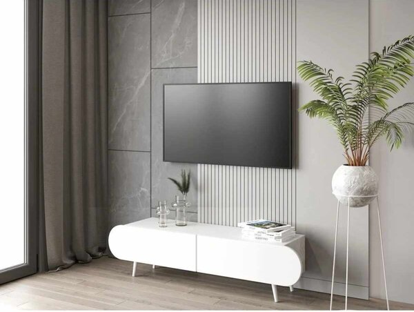 Regulus TV-állvány, fehér, 140 cm