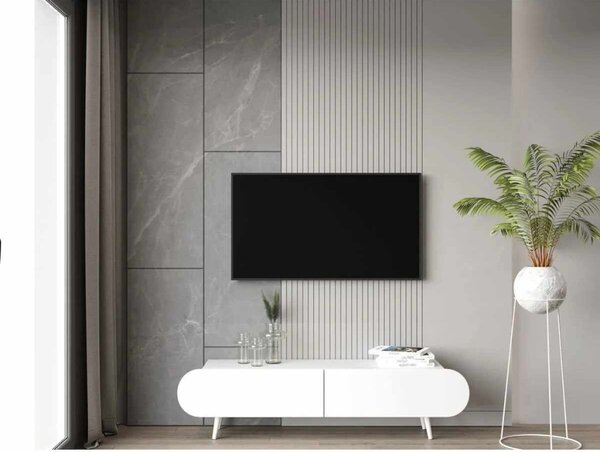 Regulus TV-állvány, fehér, 140 cm