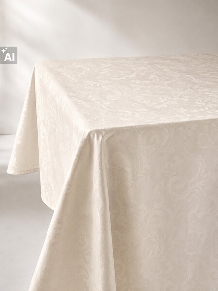 Sinsay - Asztalterítő jacquard ornamentális mintával - krémszínű