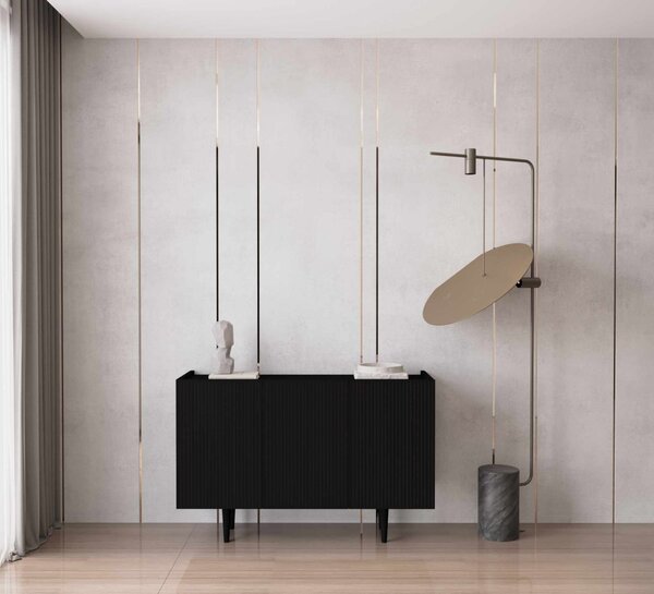 Capella komód, fekete, 120 cm